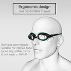 High-definition Waterproof Fogproof Swimming Goggles with Swimming Cap