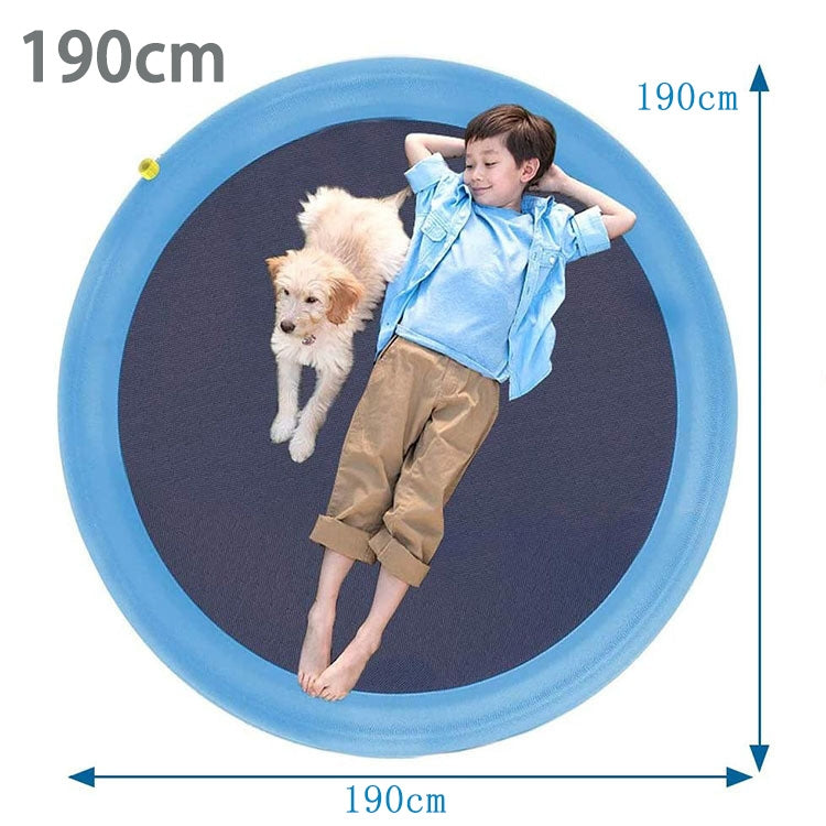 PVC Sprinkler Splash Mat for Kids Outdoor Lawn Water Fun, Diameter: 190cm