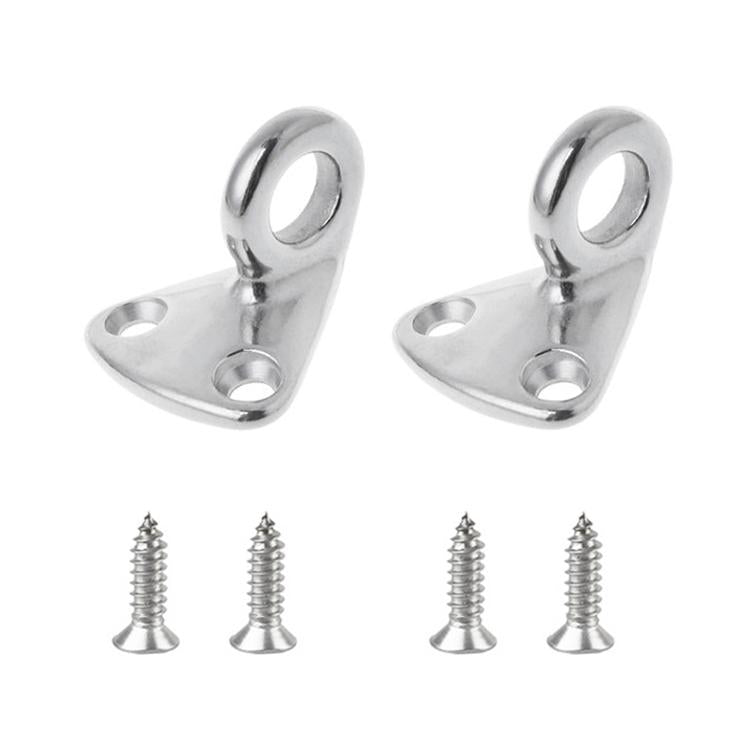 316 Stainless Steel Yacht Fender Hook Ring Coat Hook with 2 x 3.9x13 Screws