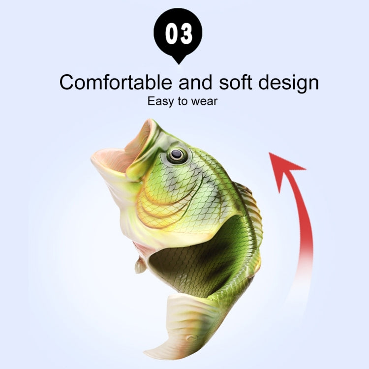 Fish Style EVA Material Summer Beach Sandals Simulation Fish Beach Slippers for Men, Size: 41#
