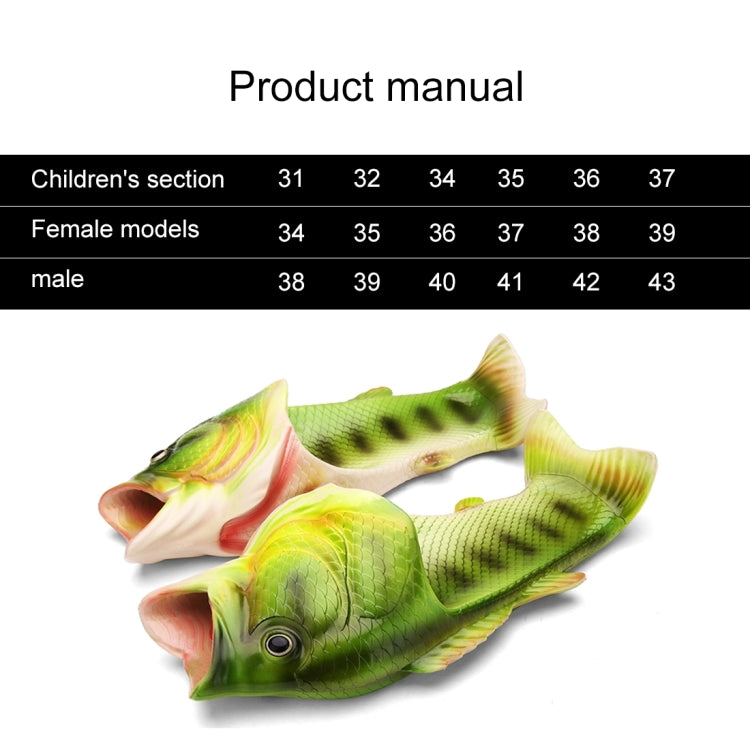 Fish Style EVA Material Summer Beach Sandals Simulation Fish Beach Slippers for Men, Size: 41#