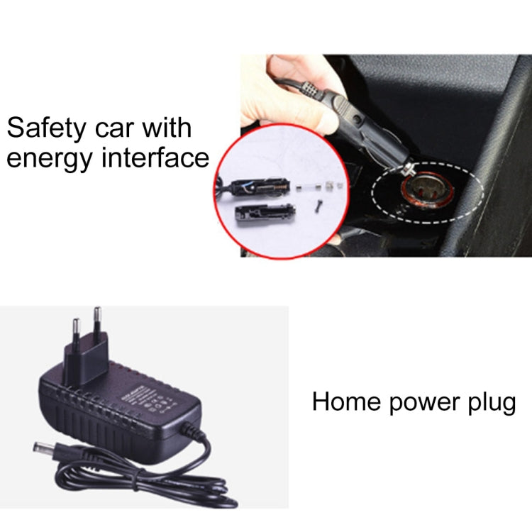 CZ-208 50-60W 2A 12V ABS Home Car Dual Purpose Small-scale Inflatable Pump, Line Length: 1.8m, US Plug — view 4