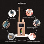 T-6000 GPS Signal Lens RF Tracker WiFi GSM Bug Detector, T-6000 Gold
