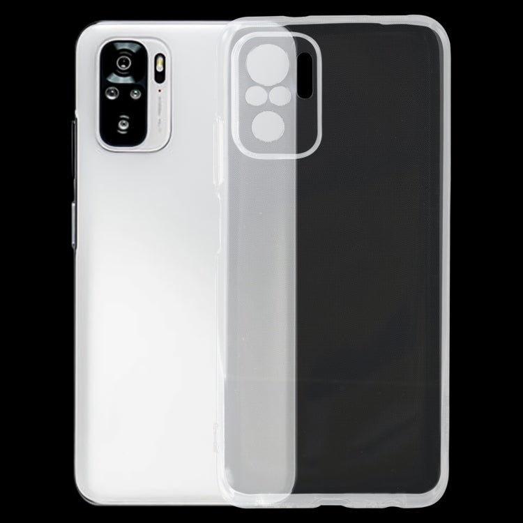 0.75mm Ultra-thin Transparent TPU Soft Protective Case, For Xiaomi Redmi Note 10