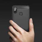 Brushed Texture Carbon Fiber Shockproof TPU Case for Xiaomi Mi Max 3