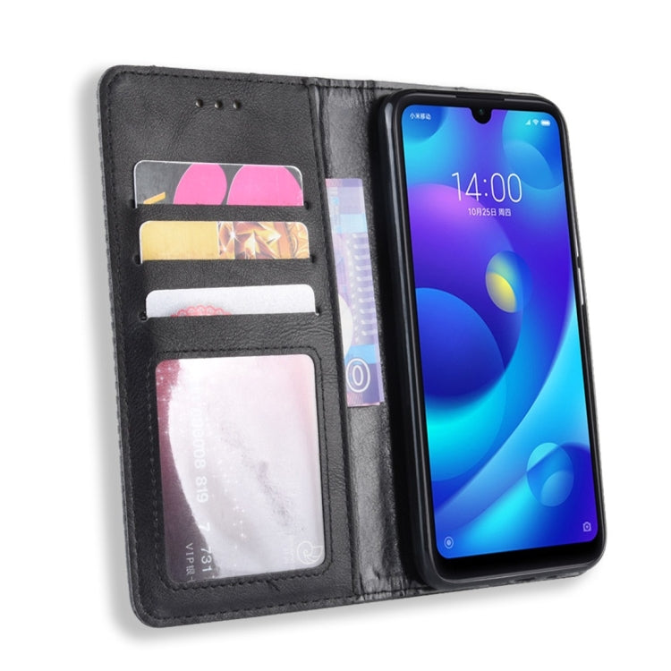 Magnetic Buckle Retro Texture Horizontal Flip Leather Case for Xiaomi Mi Play, with Holder & Card Slots & Wallet