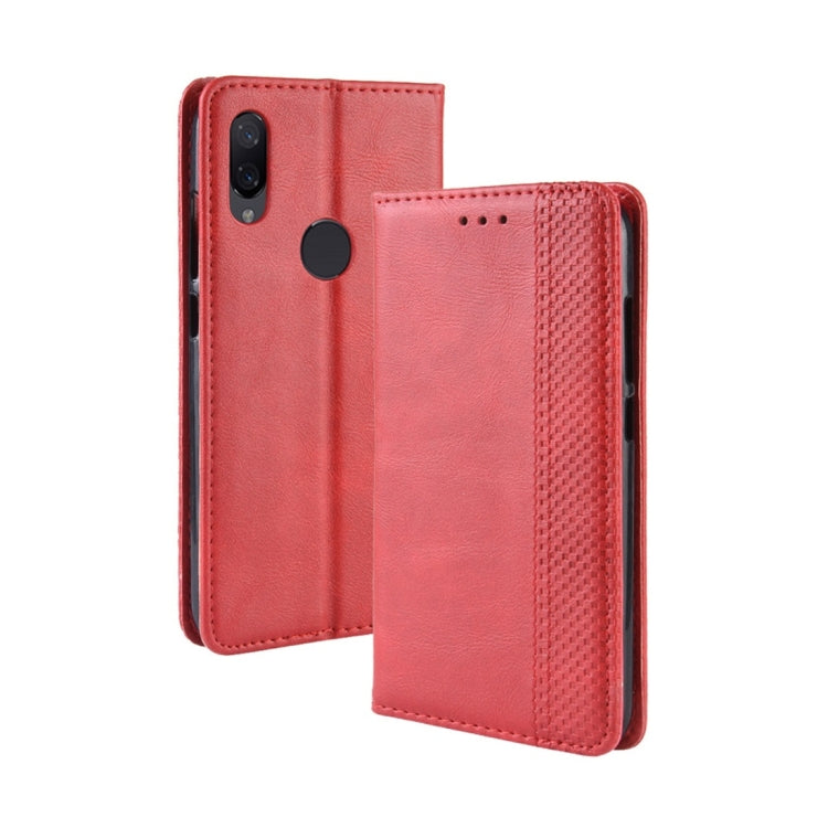 Magnetic Buckle Retro Texture Horizontal Flip Leather Case for Xiaomi Mi Play, with Holder & Card Slots & Wallet