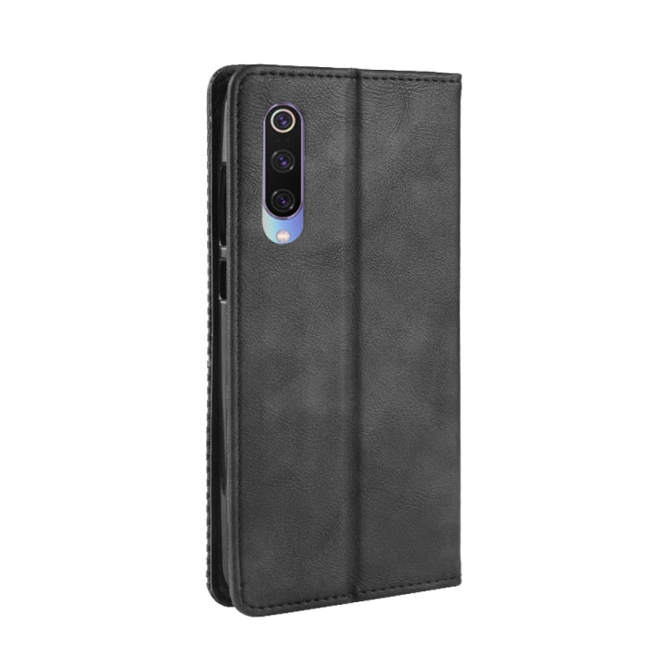 Magnetic Buckle Retro Texture Horizontal Flip Leather Case for Xiaomi Mi 9, with Holder & Card Slots & Wallet