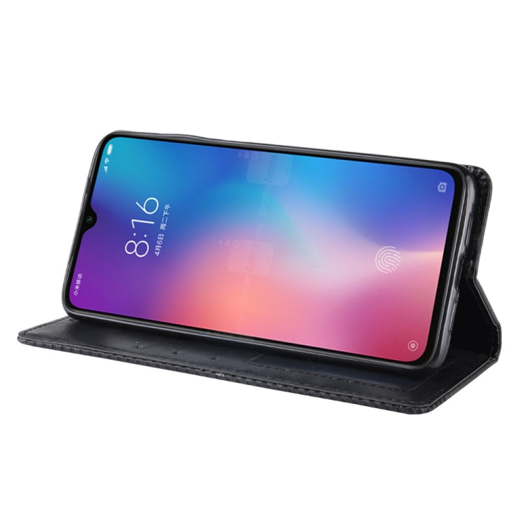 Magnetic Buckle Retro Texture Horizontal Flip Leather Case for Xiaomi Mi 9, with Holder & Card Slots & Wallet