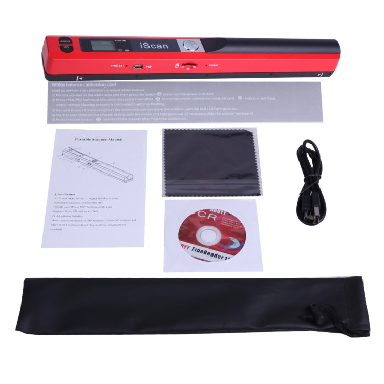 iScan01 Mobile Document Handheld Scanner with LED Display, A4 Contact Image Sensor — iScan01 Green