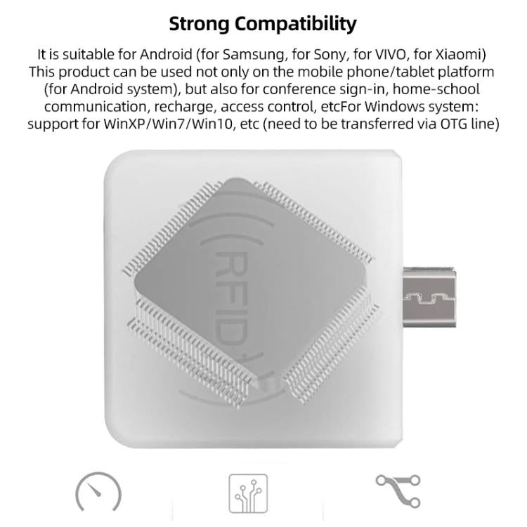 RFID OTG Imitation Keyboard Phone Reader, Micro USB 125K