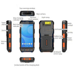 5.5 inch Android 10 IP65 Handheld Industrial Data Terminal Barcode Scanner, Style: RFID UHF + NFC HF