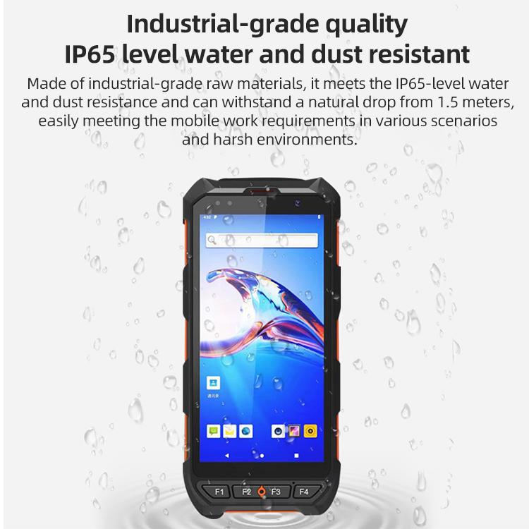 5.5 inch Android 10 IP65 Handheld Industrial Data Terminal Barcode Scanner, Style: RFID UHF + NFC HF