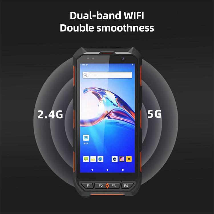 5.5 inch Android 10 IP65 Handheld Industrial Data Terminal Barcode Scanner, Style: RFID UHF + NFC HF + 2D Head