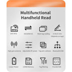 E710 Chip Long Range RFID UHF Portable Handheld Bluetooth Reader, Style: Enhanced + 2D Head, Enhanced + 2D Head, Enhanced + 2D Head, Enhanced + 2D Head
