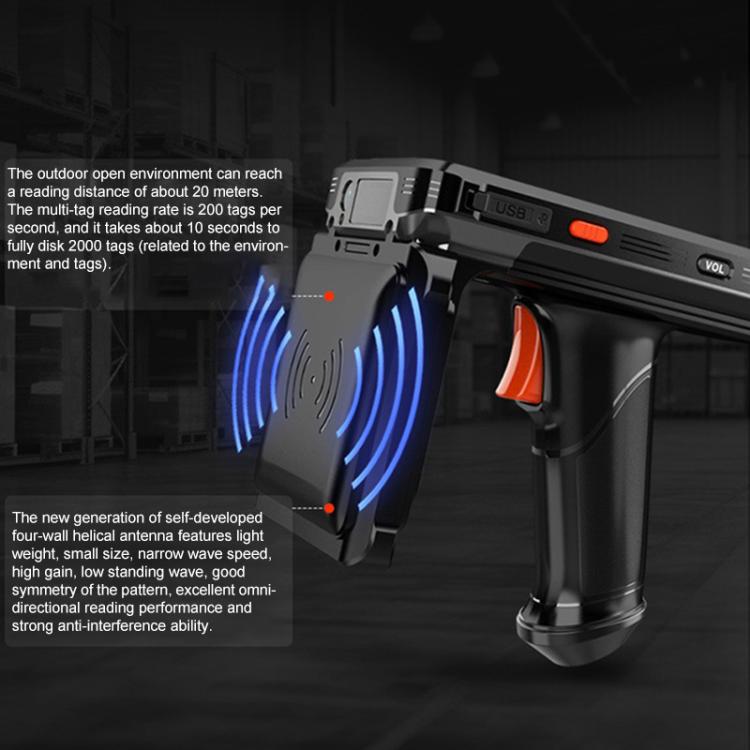 RFID UHF Handheld Intelligent Terminal PDA Scanner 915M Reader, Style: Standard Version + QR Code Scanning