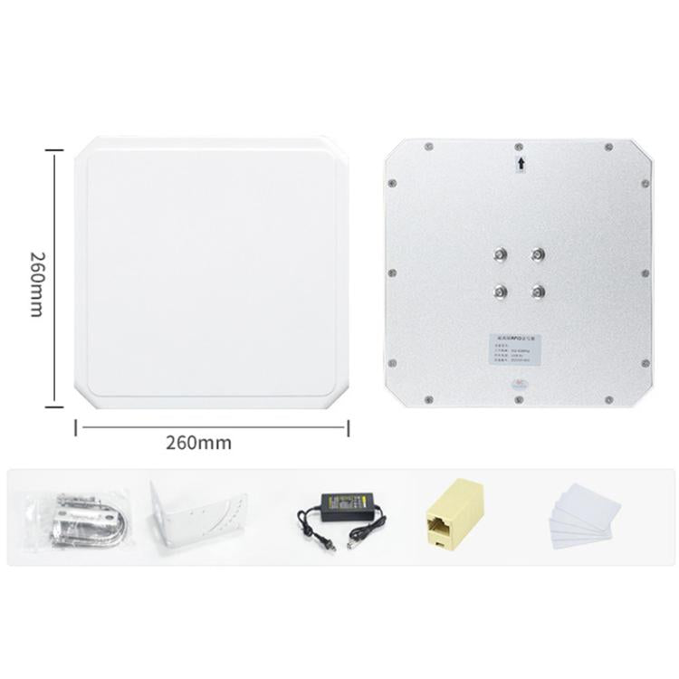 UHF RFID Long Range Integrated Reader with Built-in 9dBi Antenna, Style: Standard — EU Plug