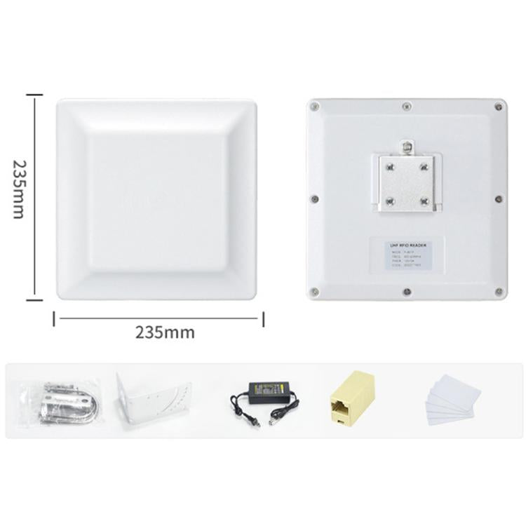UHF Electronic Tag Identification RFID Reader / Writer 7dbi Antenna Integrated Reader, Style: RS232 Port — UK Plug