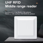 UHF Electronic Tag Identification RFID Reader / Writer 7dbi Antenna Integrated Reader, Style: RS232 Port — US Plug