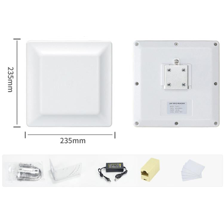 UHF RFID Reader Long Range Integrated Reader Writer With E710 Chip, Style: Add Power Over Ethernet — EU Plug