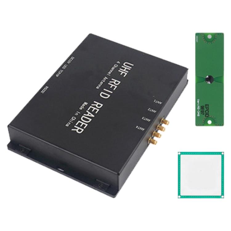 4-Channel UHF RFID Reader Writer with Antenna, MODBUS Passive Temperature Sensor Reader for Electric Power Monitoring