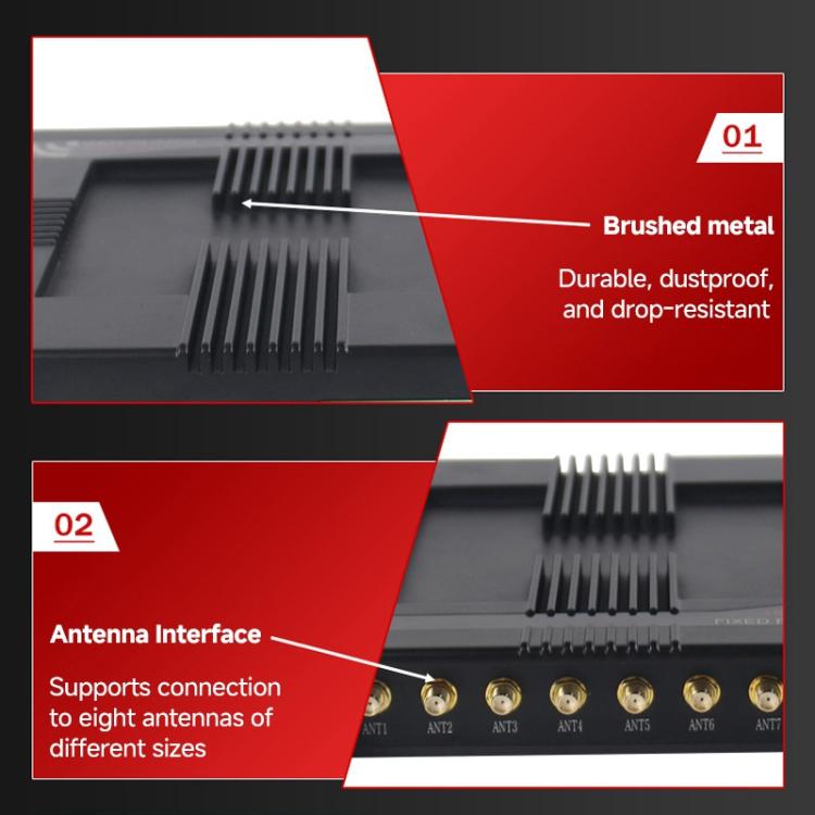Writer with Impinj E710 Module, Fixed UHF Industrial Long-Range Reader for Warehouse Management, 8-Channel RFID Reader