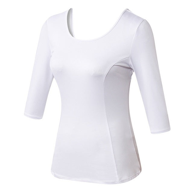 Back Cross Medium-length Sleeve Yoga Sportswear For Ladies, S, M, L, XL, XXL — view 11