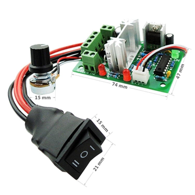 PWM Motor Speed Controller Regulator Reversible Control Forward/Reverse Switch, LDTR-WG0266 DC 6-30V 200W 16KHz