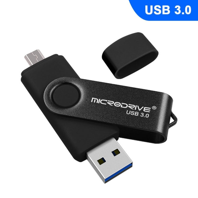 MicroDrive 16GB USB 3.0 Android Phone & Computer Dual-use Rotary Metal U Disk