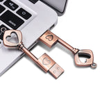 MicroDrive 64GB USB 2.0 Copper Love Key U Disk — view 4