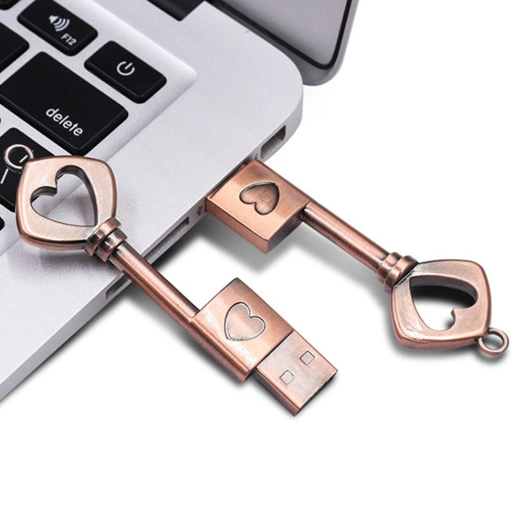 MicroDrive 64GB USB 2.0 Copper Love Key U Disk — view 4