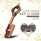MicroDrive 64GB USB 2.0 Copper Love Key U Disk — view 5