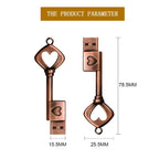 MicroDrive 64GB USB 2.0 Copper Love Key U Disk — view 10