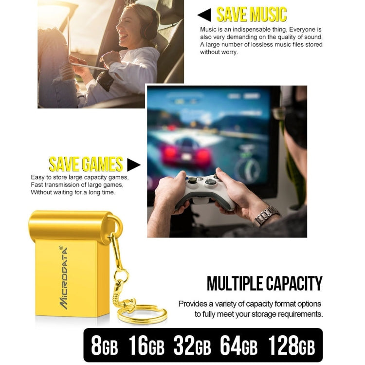MiCRODATA 32GB USB 2.0 Computer Car Two-use Mini U Disk(Silver Grey) — view 13