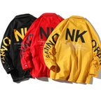 Letters Print Long Sleeve Coat Casual Jacket for Men