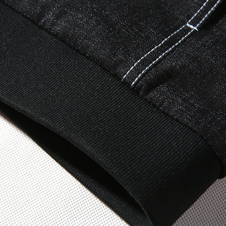 Hooded Casual Letter Print Tooling Denim Jacket for Men
