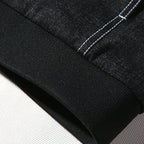 Hooded Casual Letter Print Tooling Denim Jacket for Men