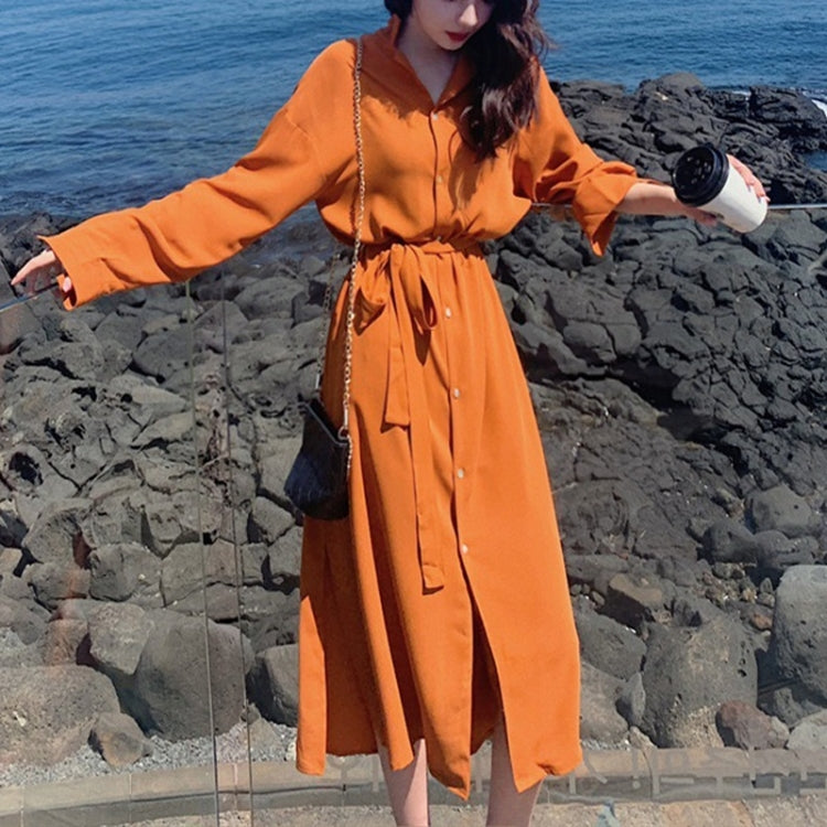 Slim Shirt Long Sleeve Dress