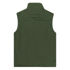 Men Sleeveless Stand Collar Loose Vest Multi-pockets Vest