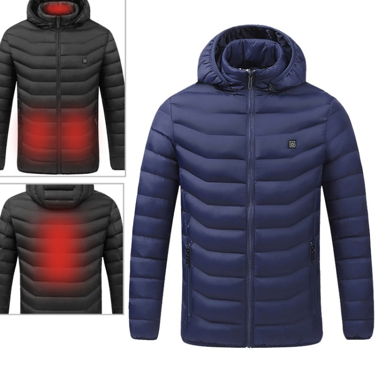 USB Heated Smart Constant Temperature Hooded Warm Coat for Men and Women (Color:Red Size:XXXXL) — view 15