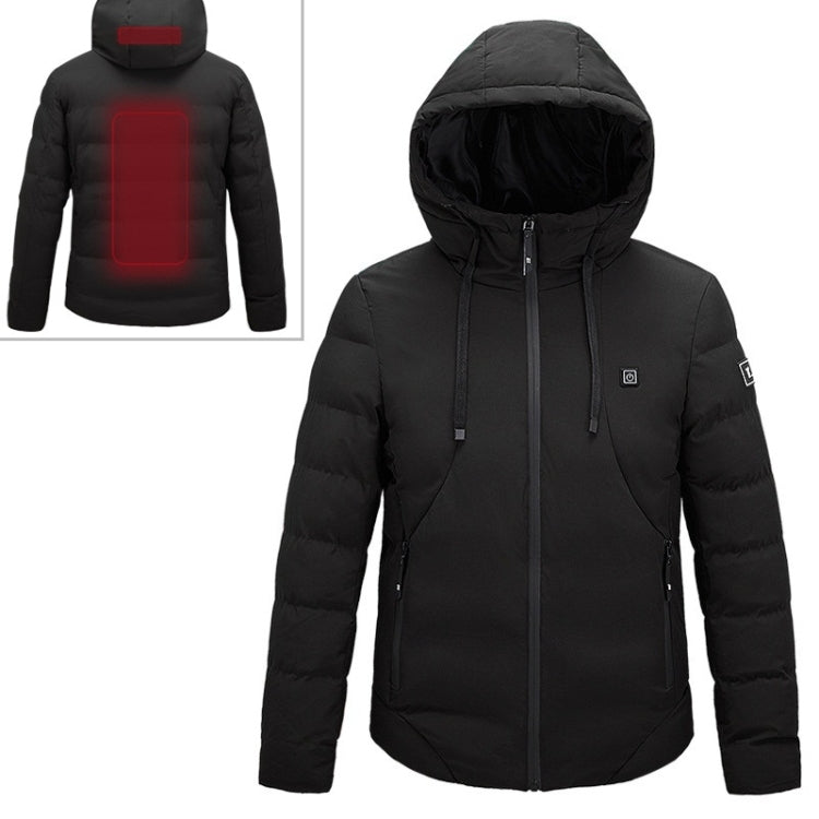 Men and Women Intelligent Constant Temperature USB Heating Hooded Cotton Clothing Warm Jacket — Army Green