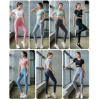 Sports Running Fitness Quick-drying Two-piece Suit (Color:Black Size:XL), S, XL