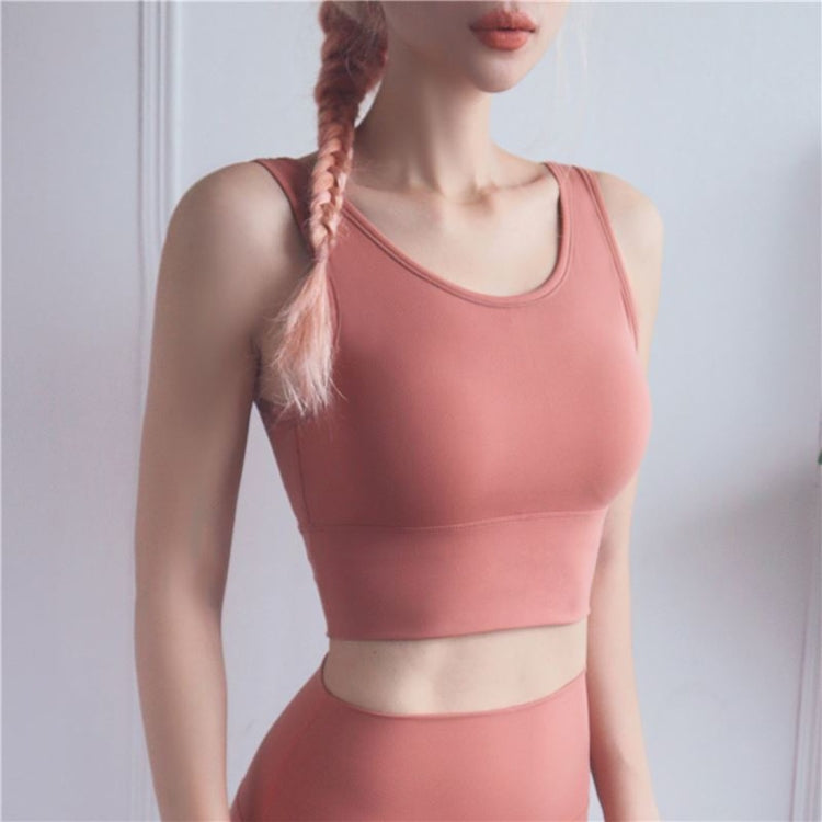 Full Package Deep U-back Shockproof Gathered Fashion Vest Sports Bra (Color:Smoked Purple Size:XL), S, M, L, XL — view 27