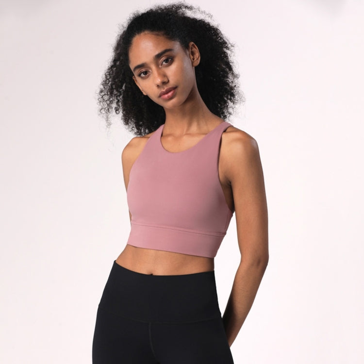 Shockproof Sports Underwear, Eiffel Small High Neck Yoga Bra (Color:Mulberry Size:XL), S, M, L, XL — view 11
