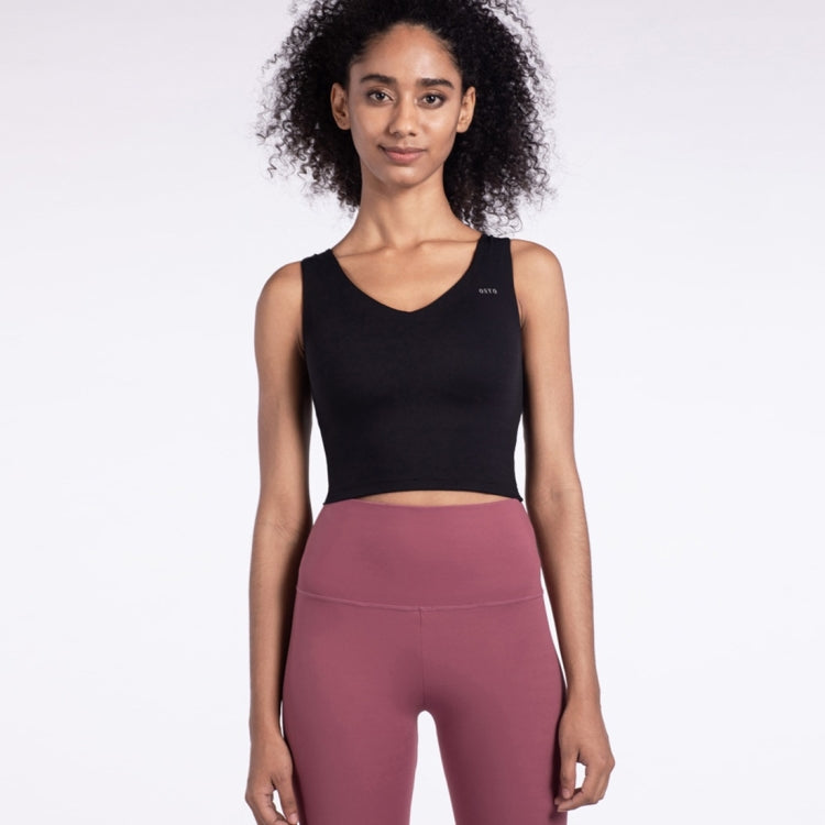 Fashionable Back Gathering Shockproof Yoga Sports Vest (Color:Dark Green Size:XL) — view 12