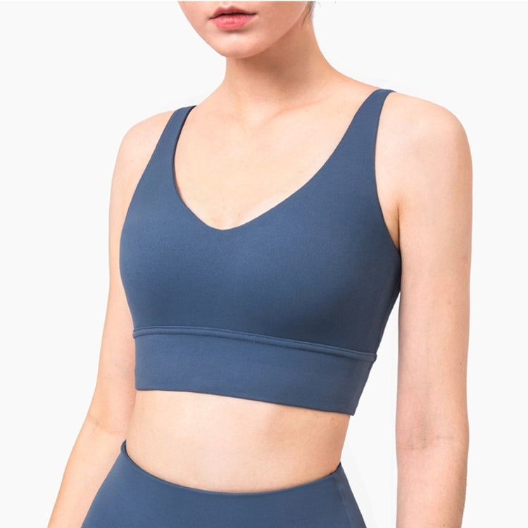 Charming Deep V Shockproof Gathered Fitness Yoga Underwear (Color:Light Ivory Size:XL), M, L, XL, S — view 17