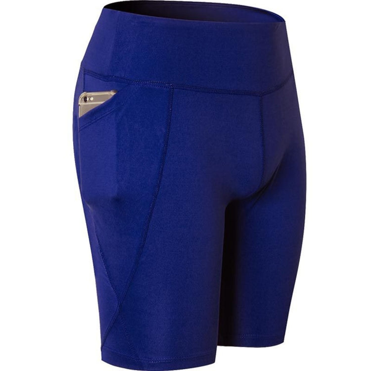 High Elastic Medium High Waist Fitness Exercise Quick Drying Sweat Wicking Tight Shorts With Pocket (Color:Colorful Black Size:XXL), S, M, L, XL, XXL — view 27