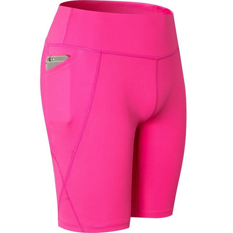 High Elastic Medium High Waist Fitness Exercise Quick Drying Sweat Wicking Tight Shorts With Pocket (Color:Colorful Black Size:XXL), S, M, L, XL, XXL — view 31