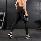 Fake Two Piece Fitness Leisure Stretch Quick Drying Pants