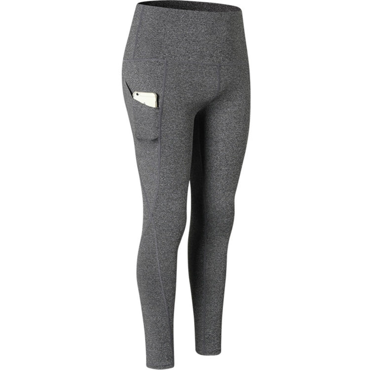 Super High Waist Slant Pocket Stretch Quick Drying Tights (Color:Colorful Gray Size:L), S, M, L, XL, XXL — view 29